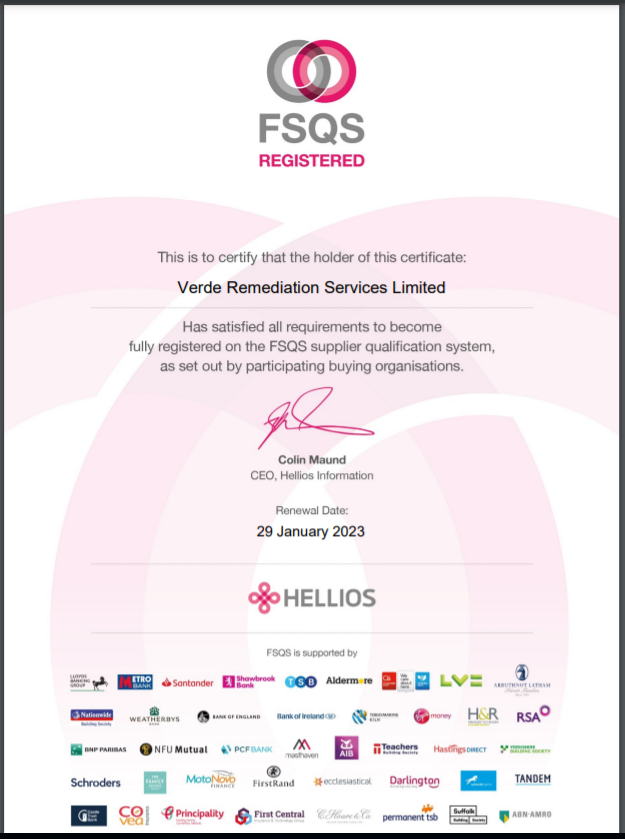FSQS registered supplier certificate